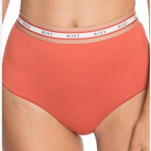 NWT Roxy Swimwear Kelia Moniz & Hailey Beiber Cheeky HR Swimsuit Bottoms Large